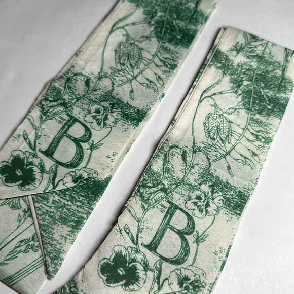 Initial / Letter B Two Thin Scarves / Hair Bands / Scarves - #1259 - Picture 1 of 5
